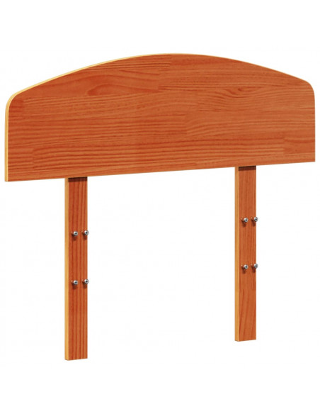 Testiera Marrone Cera 90 cm in Legno Massello di Pino