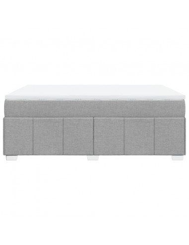 Giroletto a Molle con Materasso Grigio Chiaro 160x200cm Tessuto