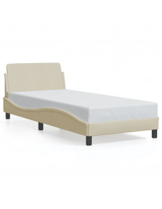 Giroletto con Testiera Crema 90x200 cm in Tessuto 2