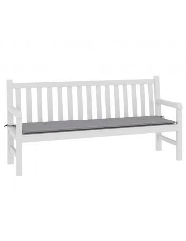 Cuscino per Panca Grigio 180x50x3 cm in Tessuto Oxford