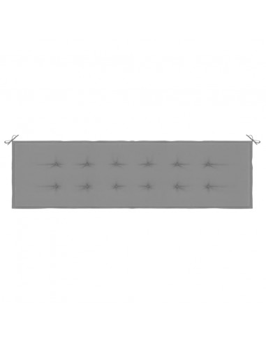 Cuscino per Panca Grigio 180x50x3 cm in Tessuto Oxford