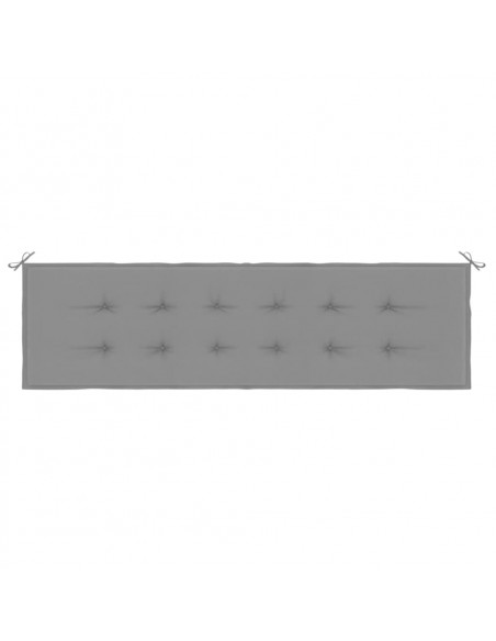 Cuscino per Panca Grigio 180x50x3 cm in Tessuto Oxford