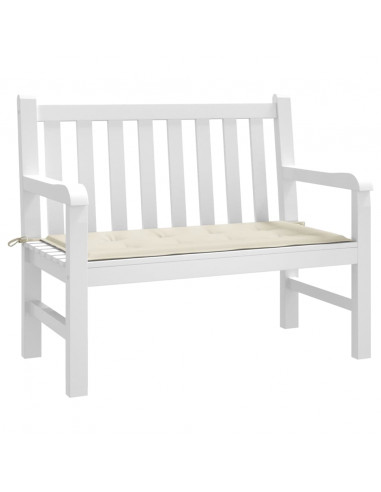 Cuscino per Panca Crema 120x50x3 cm in Tessuto Oxford