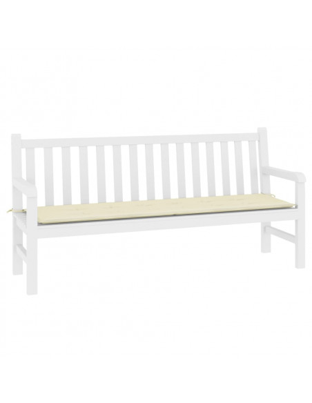 Cuscino per Panca Crema 180x50x3 cm in Tessuto Oxford