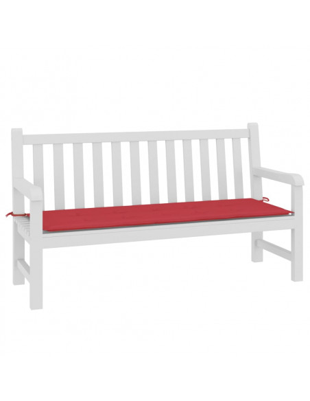 Cuscino per Panca Rosso 150x50x3 cm in Tessuto Oxford