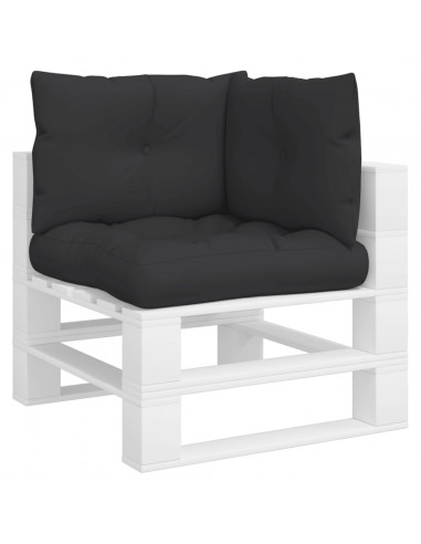 Cuscini per Pallet 3 pz Neri in Tessuto Oxford