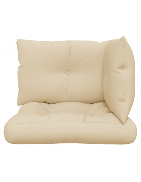 Cuscini per Pallet 3 pz Beige in Tessuto