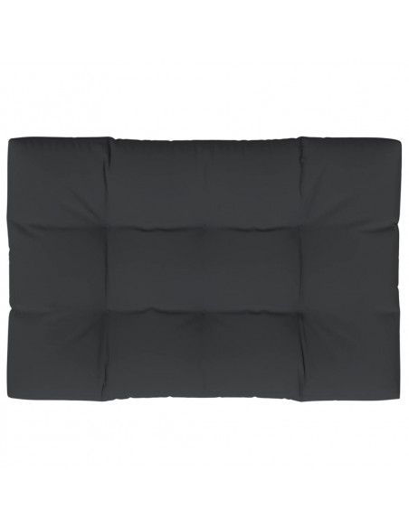 Cuscino per Pallet Nero 120x80x12 cm in Tessuto