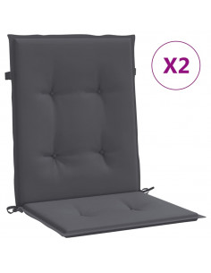 Cuscini per Sedia 2 pz Antracite Tessuto Oxford 2