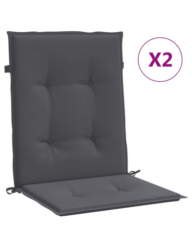 Cuscini per Sedia 2 pz Antracite Tessuto Oxford