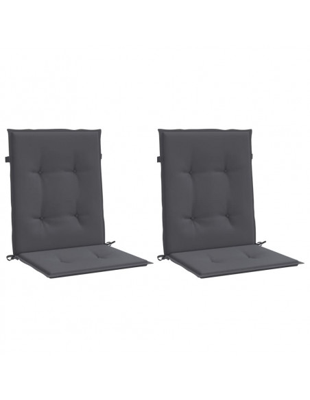 Cuscini per Sedia 2 pz Antracite Tessuto Oxford