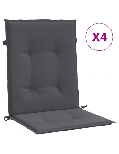 Cuscini per Sedia 4 pz Antracite Tessuto Oxford