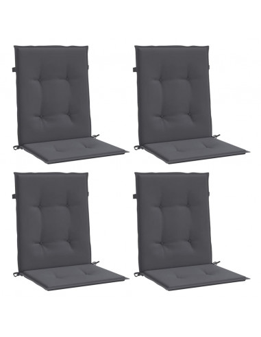 Cuscini per Sedia 4 pz Antracite Tessuto Oxford