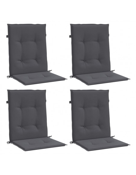 Cuscini per Sedia 4 pz Antracite Tessuto Oxford