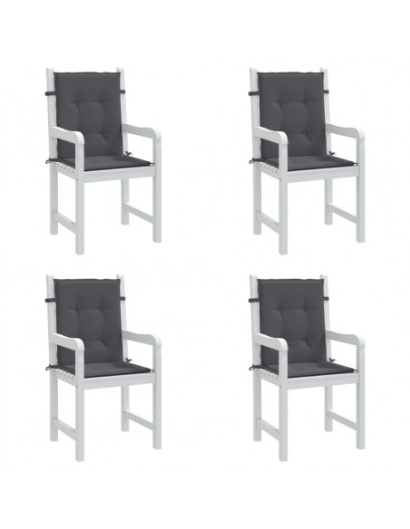 Cuscini per Sedia 4 pz Antracite Tessuto Oxford