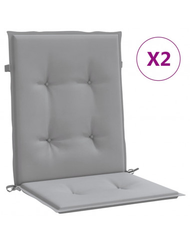 Cuscini per Sedia 2 pz Grigi in Tessuto Oxford