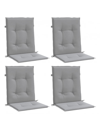 Cuscini per Sedia 4 pz Grigi in Tessuto Oxford