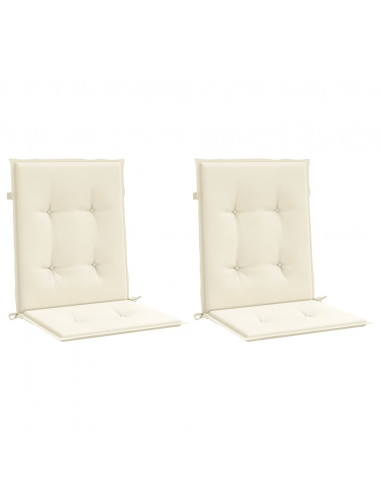 Cuscini per Sedia 2 pz Crema 100x50x3 cm in Tessuto Oxford