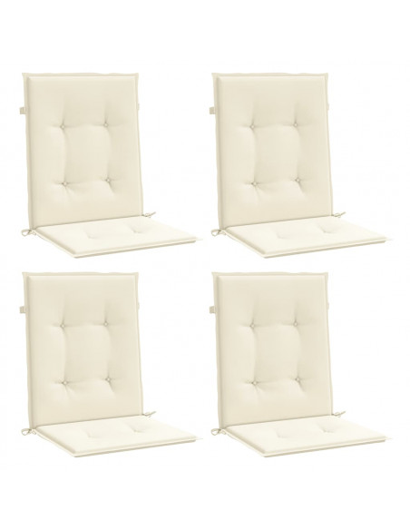 Cuscini per Sedia 4 pz Crema 100x50x3 cm in Tessuto Oxford
