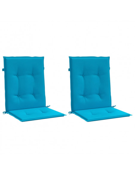 Cuscini per Sedia 2 pz Blu 100x50x3 cm in Tessuto Oxford
