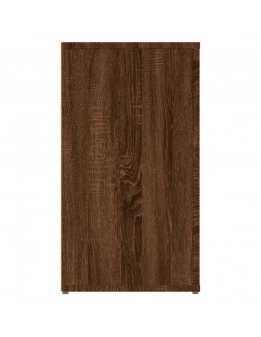 Credenza Rovere Marrone 100x33x59,5 cm in Legno Multistrato