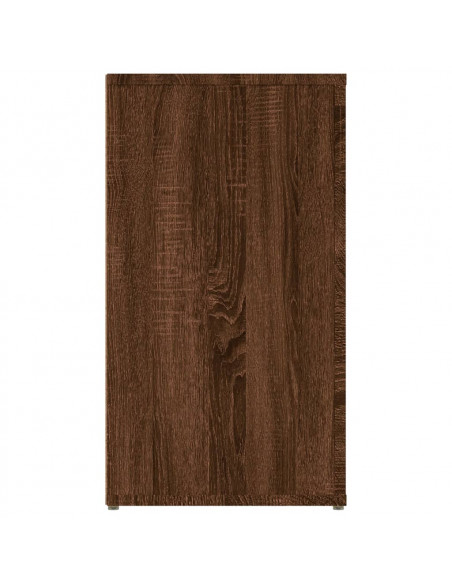 Credenza Rovere Marrone 100x33x59,5 cm in Legno Multistrato