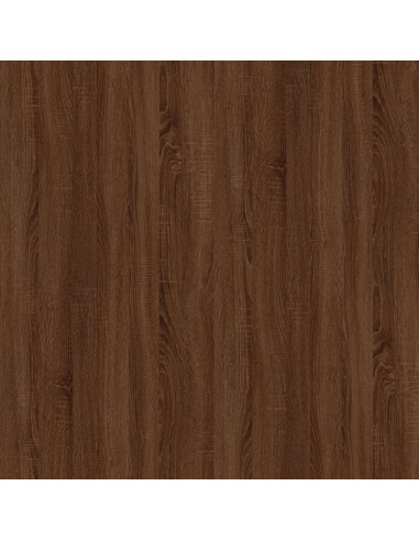 Credenza Rovere Marrone 100x33x59,5 cm in Legno Multistrato