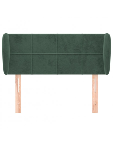 Testiera ad Orecchio Verde Scuro 83x23x78/88 cm in Velluto