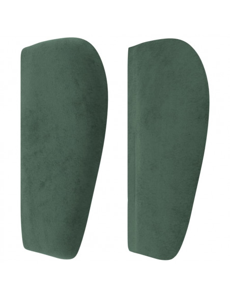Testiera ad Orecchio Verde Scuro 83x23x78/88 cm in Velluto