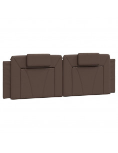 Giroletto con Luci LED Marrone 160x200 cm in Similpelle 2