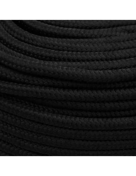 Corda da Lavoro Nera 10 mm 25 m in Poliestere