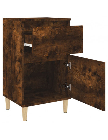 Comodini 2pz Rovere Fumo 40x35x70 cm
