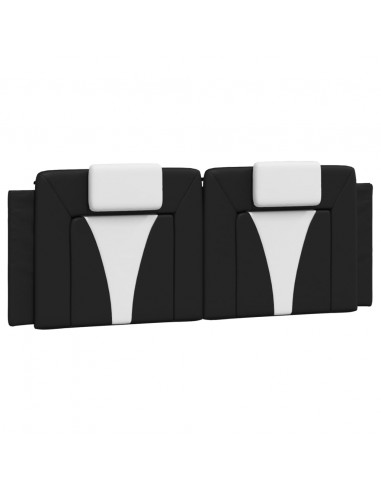 Giroletto con Luce LED Nero e Bianco 140x200 cm in Similpelle