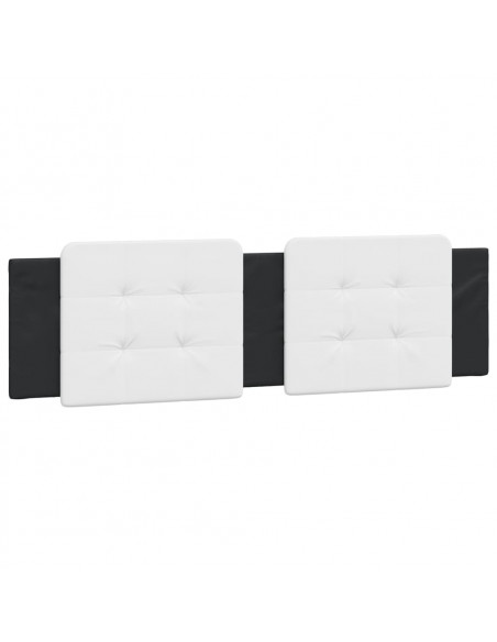 Giroletto con Luce LED Nero e Bianco 180x200 cm in Similpelle