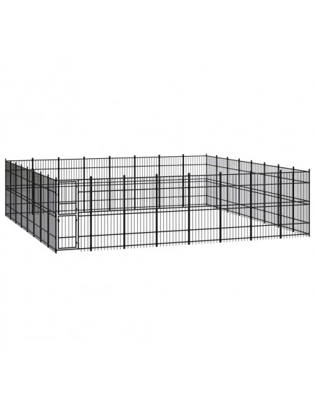 Gabbia per Cani da Esterno in Acciaio 58,98 m²