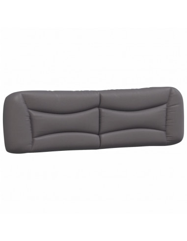 Giroletto con Testiera Grigio 180x200 cm in Similpelle