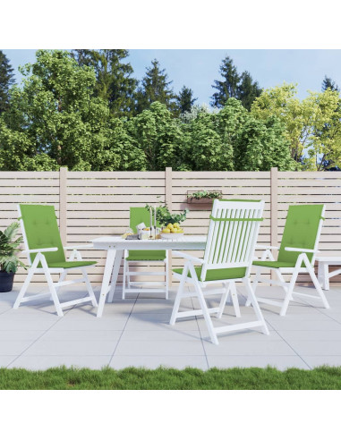 Cuscini Sedia Schiena Alta 4 VerdeMélange 120x50x4 Tessuto