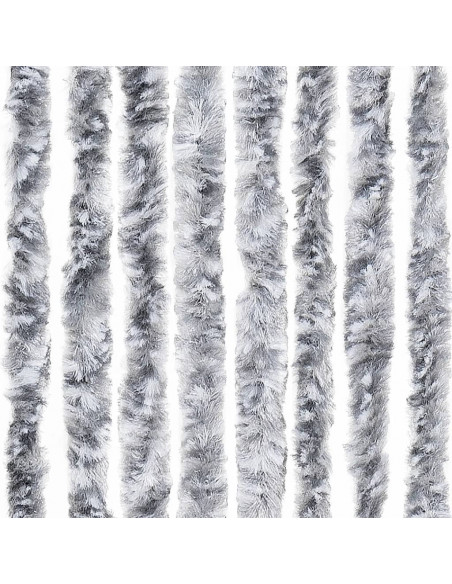 Zanzariera Bianco e Grigio 100x220 cm Ciniglia