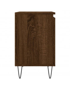 Comodino Rovere Marrone 40x30x50 cm in Legno Multistrato 2