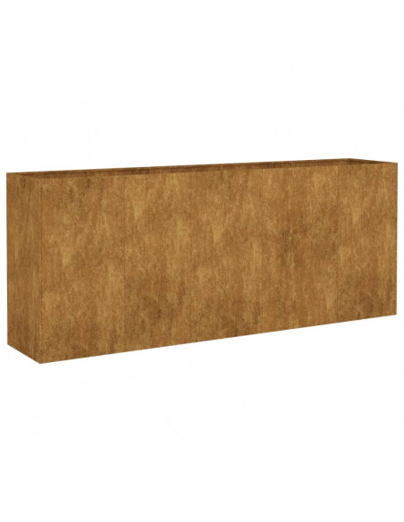 Fioriera Rialzata da Giardino 200x40x80 cm in Acciaio Corten