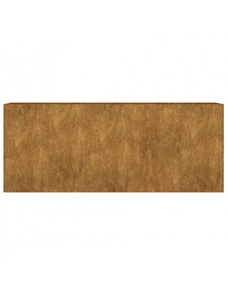Fioriera Rialzata da Giardino 200x40x80 cm in Acciaio Corten