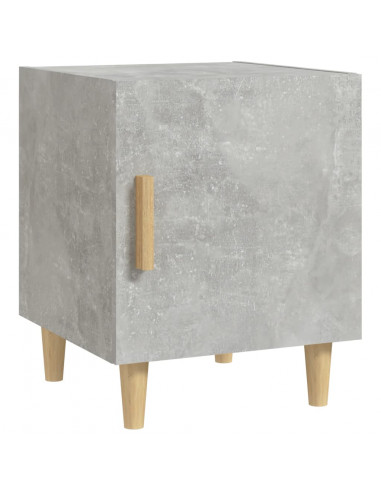 Comodino Grigio Cemento in Legno Multistrato