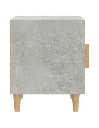 Comodino Grigio Cemento in Legno Multistrato