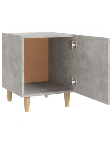 Comodino Grigio Cemento in Legno Multistrato