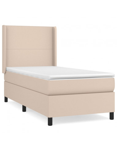 Giroletto a Molle con Materasso Cappuccino 90x200 cm Similpelle