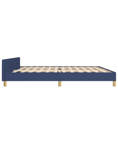 Giroletto senza Materasso Blu 200x200 cm in Tessuto