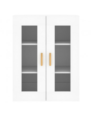 Armadietti a Parete 2 pz Bianchi in Legno Multistrato