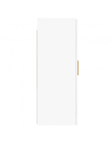 Armadietti a Parete 2 pz Bianchi in Legno Multistrato