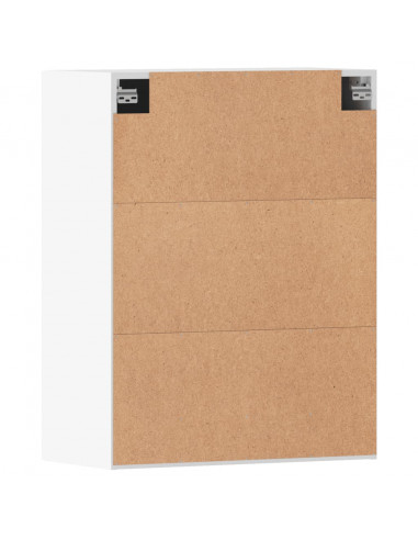 Armadietti a Parete 2 pz Bianchi in Legno Multistrato