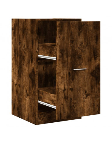 Armadietto da Farmacia Rovere Fumo 40x41x77,5 cm in Truciolato